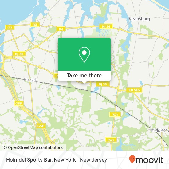 Holmdel Sports Bar map