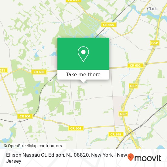 Ellison Nassau Ct, Edison, NJ 08820 map