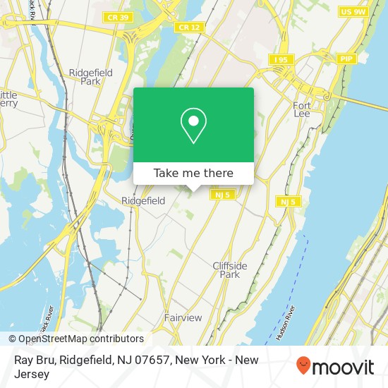 Mapa de Ray Bru, Ridgefield, NJ 07657