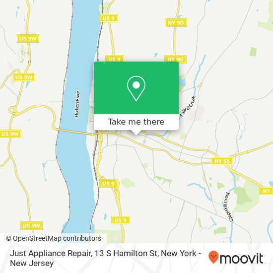 Mapa de Just Appliance Repair, 13 S Hamilton St