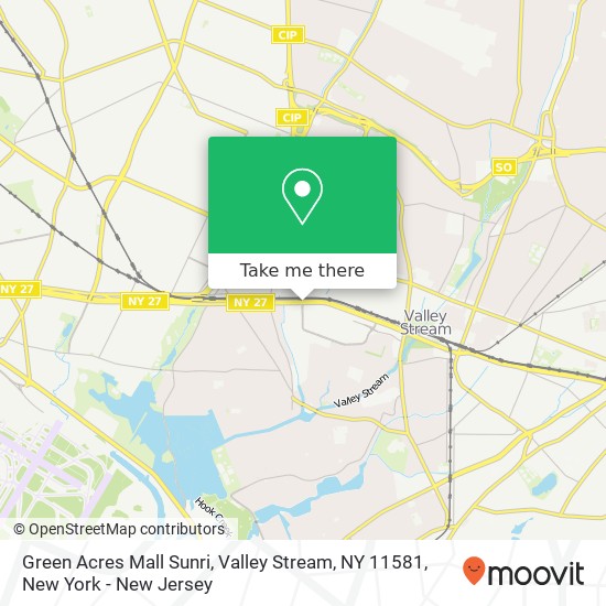 Mapa de Green Acres Mall Sunri, Valley Stream, NY 11581