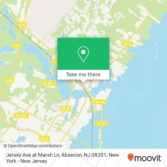 Jersey Ave at Marsh Ln, Absecon, NJ 08201 map