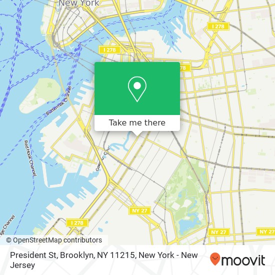 President St, Brooklyn, NY 11215 map