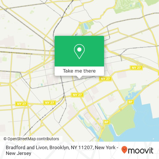 Bradford and Livon, Brooklyn, NY 11207 map