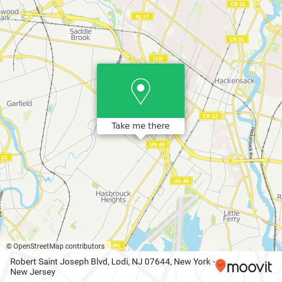 Mapa de Robert Saint Joseph Blvd, Lodi, NJ 07644