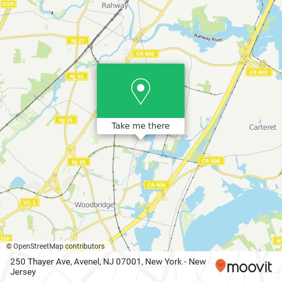 250 Thayer Ave, Avenel, NJ 07001 map