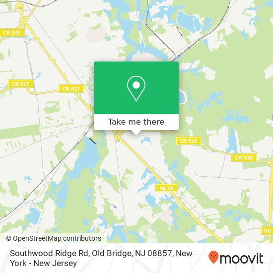 Southwood Ridge Rd, Old Bridge, NJ 08857 map