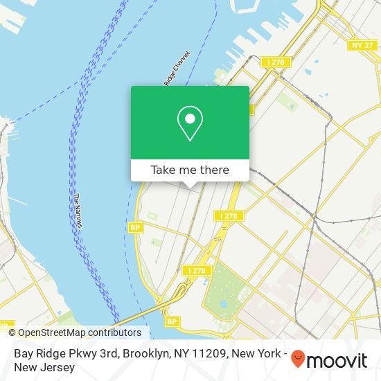 Mapa de Bay Ridge Pkwy 3rd, Brooklyn, NY 11209
