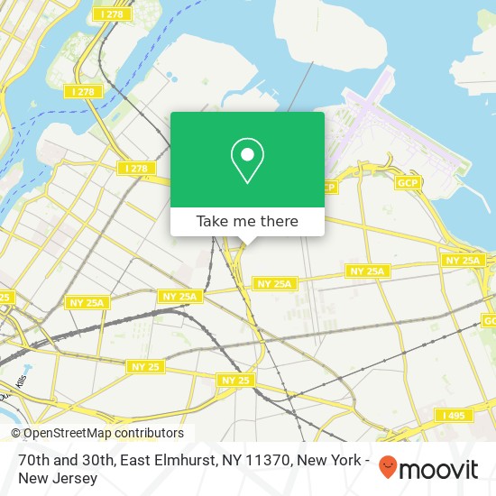 70th and 30th, East Elmhurst, NY 11370 map