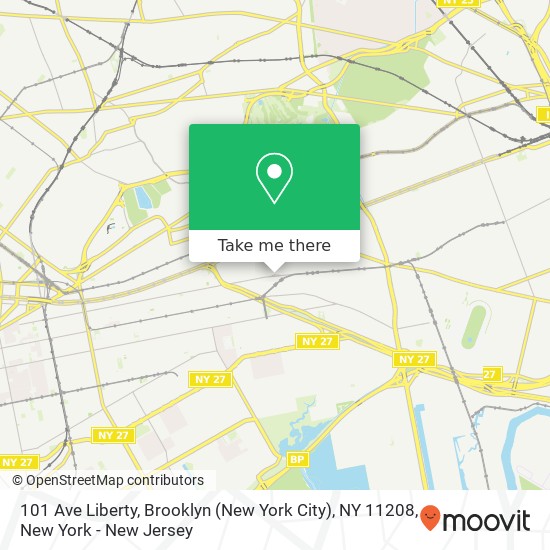 101 Ave Liberty, Brooklyn (New York City), NY 11208 map