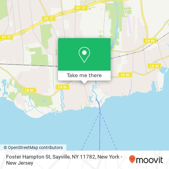 Foster Hampton St, Sayville, NY 11782 map