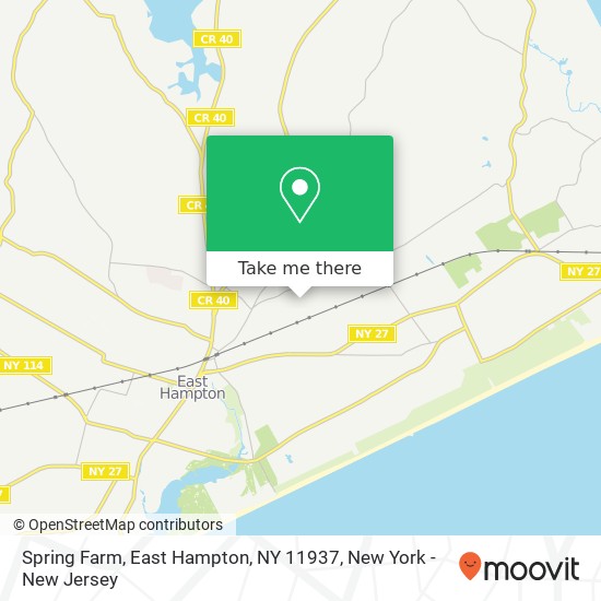 Mapa de Spring Farm, East Hampton, NY 11937