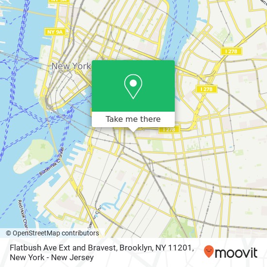 Flatbush Ave Ext and Bravest, Brooklyn, NY 11201 map