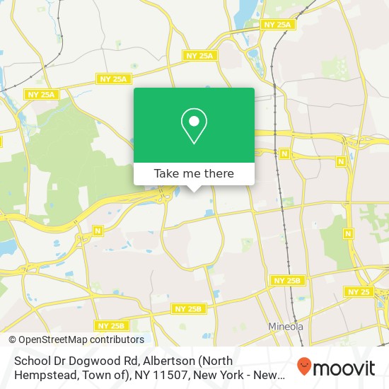 Mapa de School Dr Dogwood Rd, Albertson (North Hempstead, Town of), NY 11507