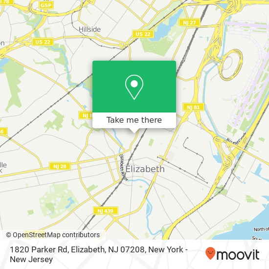 1820 Parker Rd, Elizabeth, NJ 07208 map