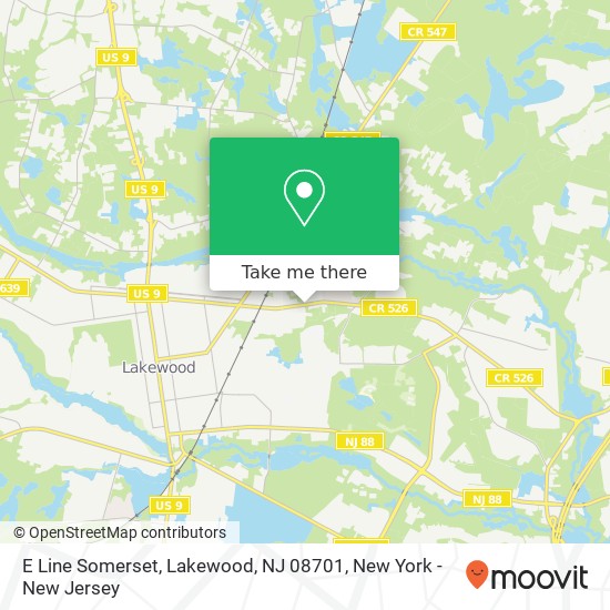 E Line Somerset, Lakewood, NJ 08701 map