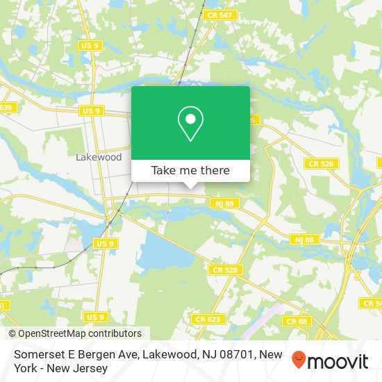 Mapa de Somerset E Bergen Ave, Lakewood, NJ 08701