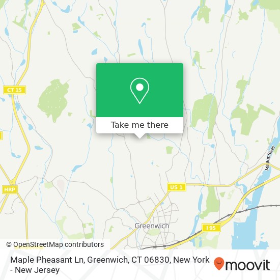 Mapa de Maple Pheasant Ln, Greenwich, CT 06830