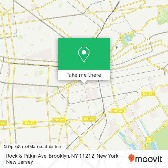 Mapa de Rock & Pitkin Ave, Brooklyn, NY 11212