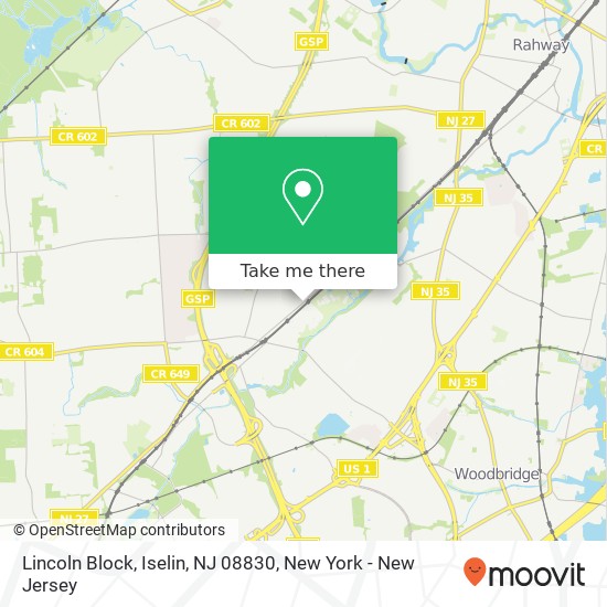 Mapa de Lincoln Block, Iselin, NJ 08830