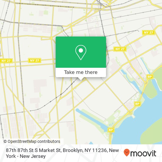 Mapa de 87th 87th St S Market St, Brooklyn, NY 11236