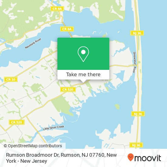 Mapa de Rumson Broadmoor Dr, Rumson, NJ 07760