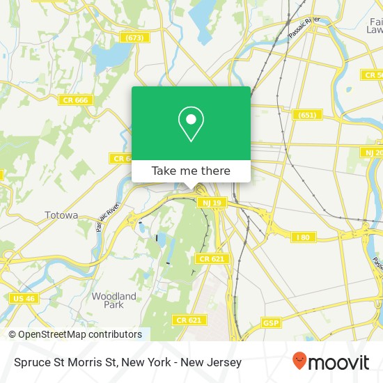 Mapa de Spruce St Morris St