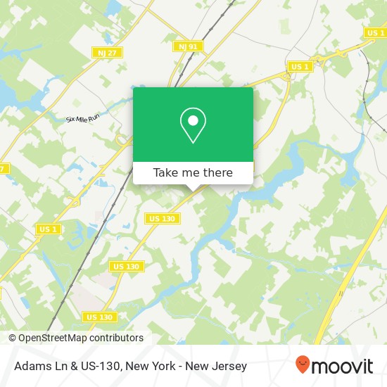 Mapa de Adams Ln & US-130