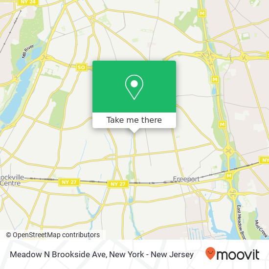Mapa de Meadow N Brookside Ave