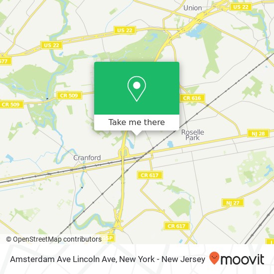 Mapa de Amsterdam Ave Lincoln Ave