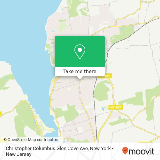 Christopher Columbus Glen Cove Ave map