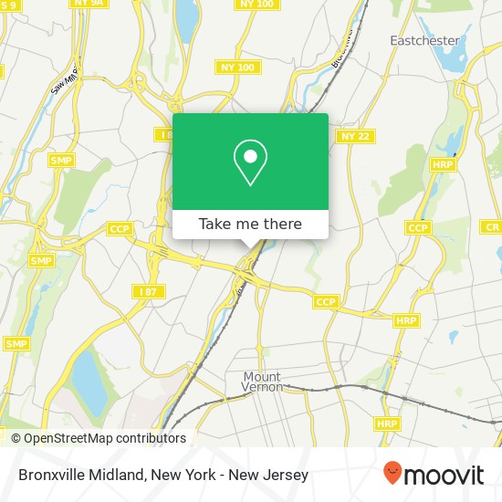 Mapa de Bronxville Midland