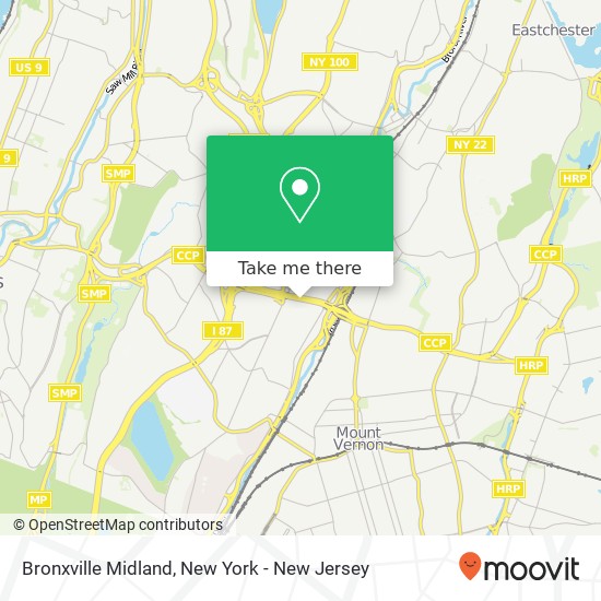 Bronxville Midland map