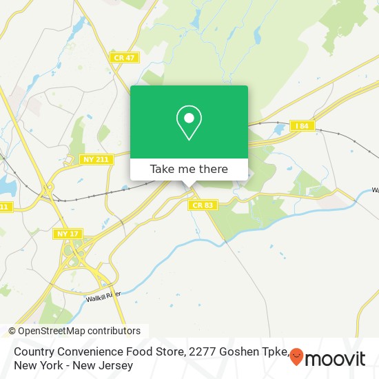 Mapa de Country Convenience Food Store, 2277 Goshen Tpke