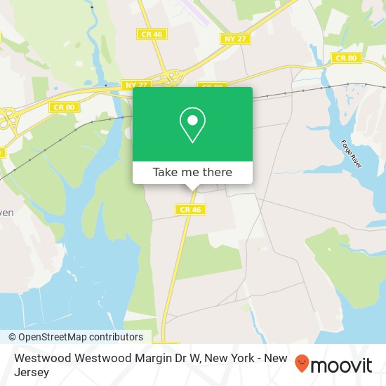 Mapa de Westwood Westwood Margin Dr W