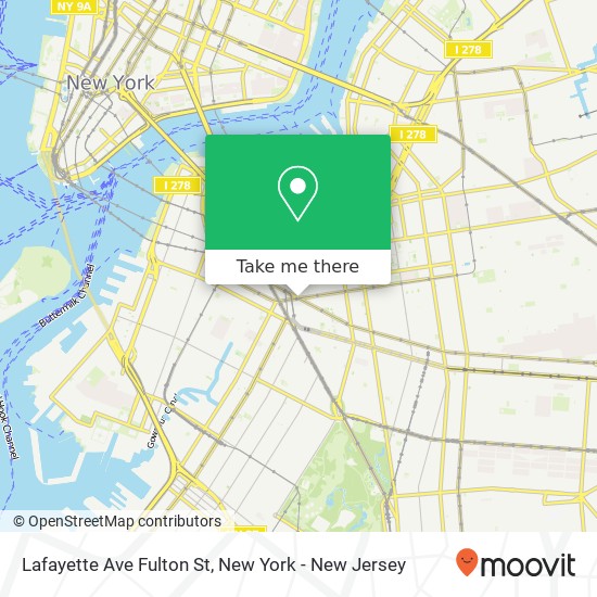 Mapa de Lafayette Ave Fulton St