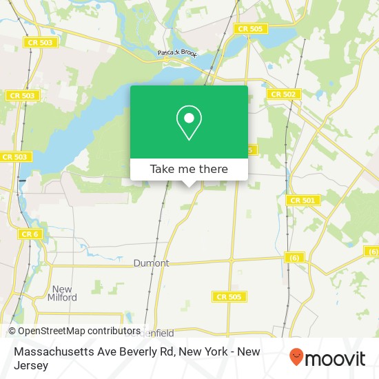 Mapa de Massachusetts Ave Beverly Rd