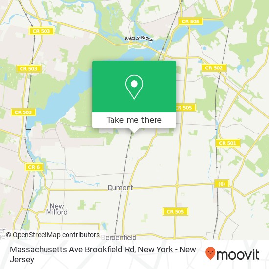 Mapa de Massachusetts Ave Brookfield Rd