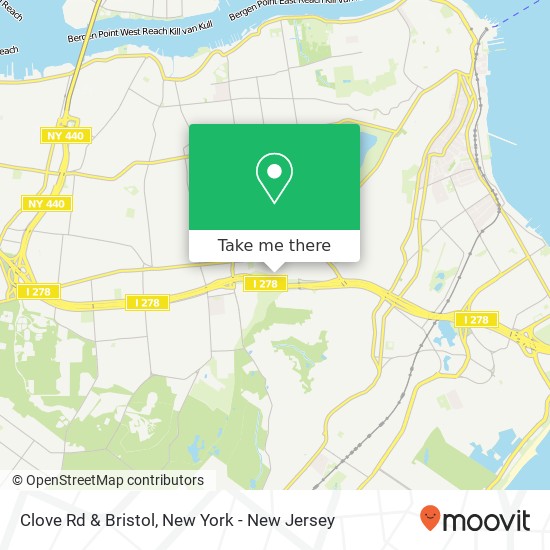 Clove Rd & Bristol map