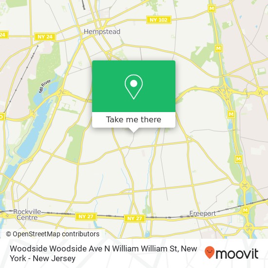 Woodside Woodside Ave N William William St map