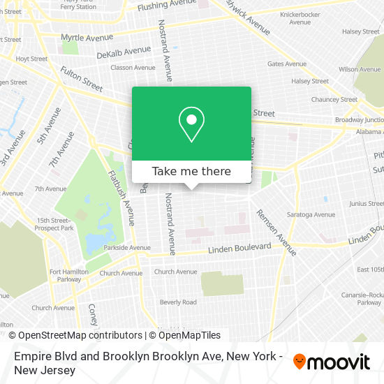 Mapa de Empire Blvd and Brooklyn Brooklyn Ave