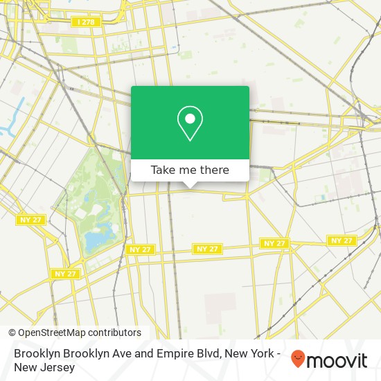 Mapa de Brooklyn Brooklyn Ave and Empire Blvd
