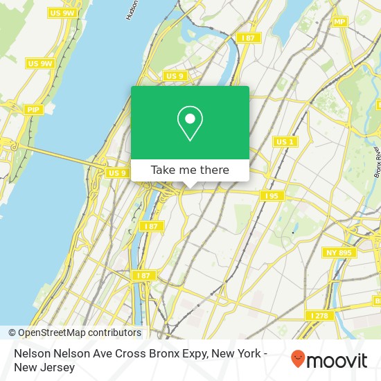 Mapa de Nelson Nelson Ave Cross Bronx Expy