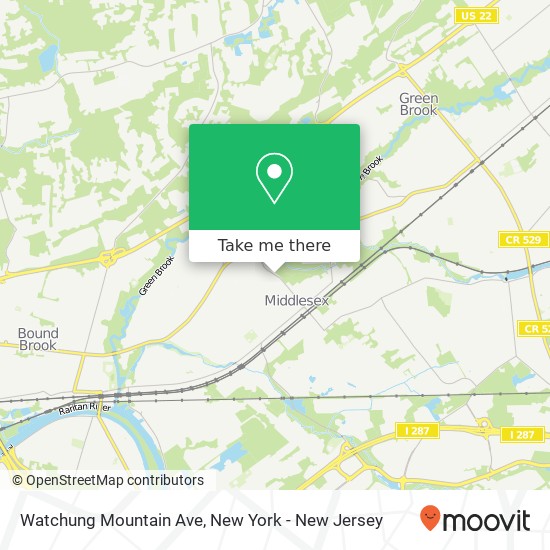 Mapa de Watchung Mountain Ave
