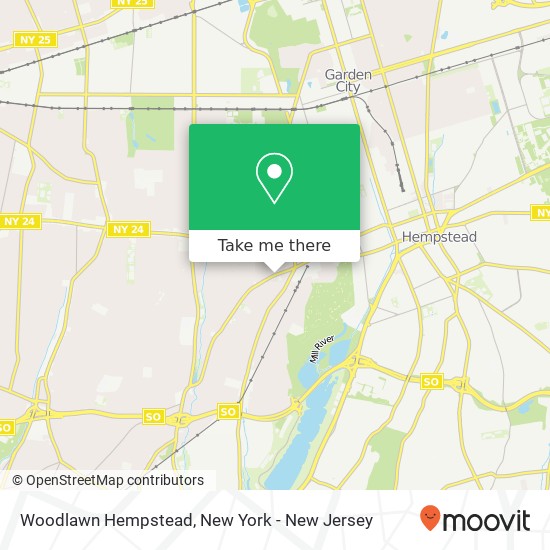 Mapa de Woodlawn Hempstead