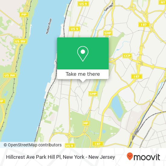 Mapa de Hillcrest Ave Park Hill Pl