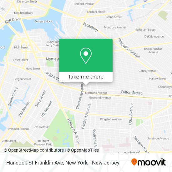 Hancock St Franklin Ave map