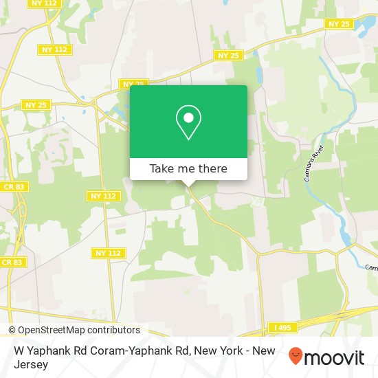 W Yaphank Rd Coram-Yaphank Rd map