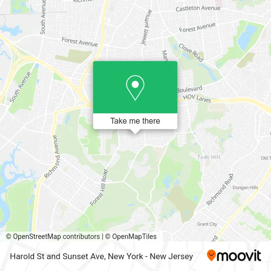 Mapa de Harold St and Sunset Ave