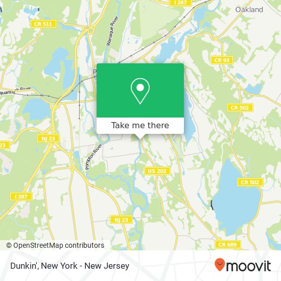 Dunkin' map